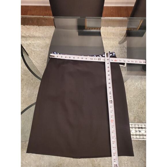 Grace Dane Lewis Women's Black Polyester Flat Front Vented Mini Skirt Size 10 - Picture 8 of 9